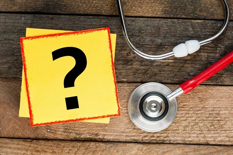 Headerbild Quiz Lipidmanagement mit Stethoskop und Fragezeichen